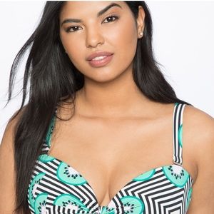 Eloquii Kiwi Bikini Top and Bottom, New